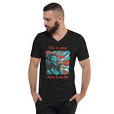 What A Blues Looks Like Unisex Short Sleeve V-Neck T-Shirt - Beyond T-shirts